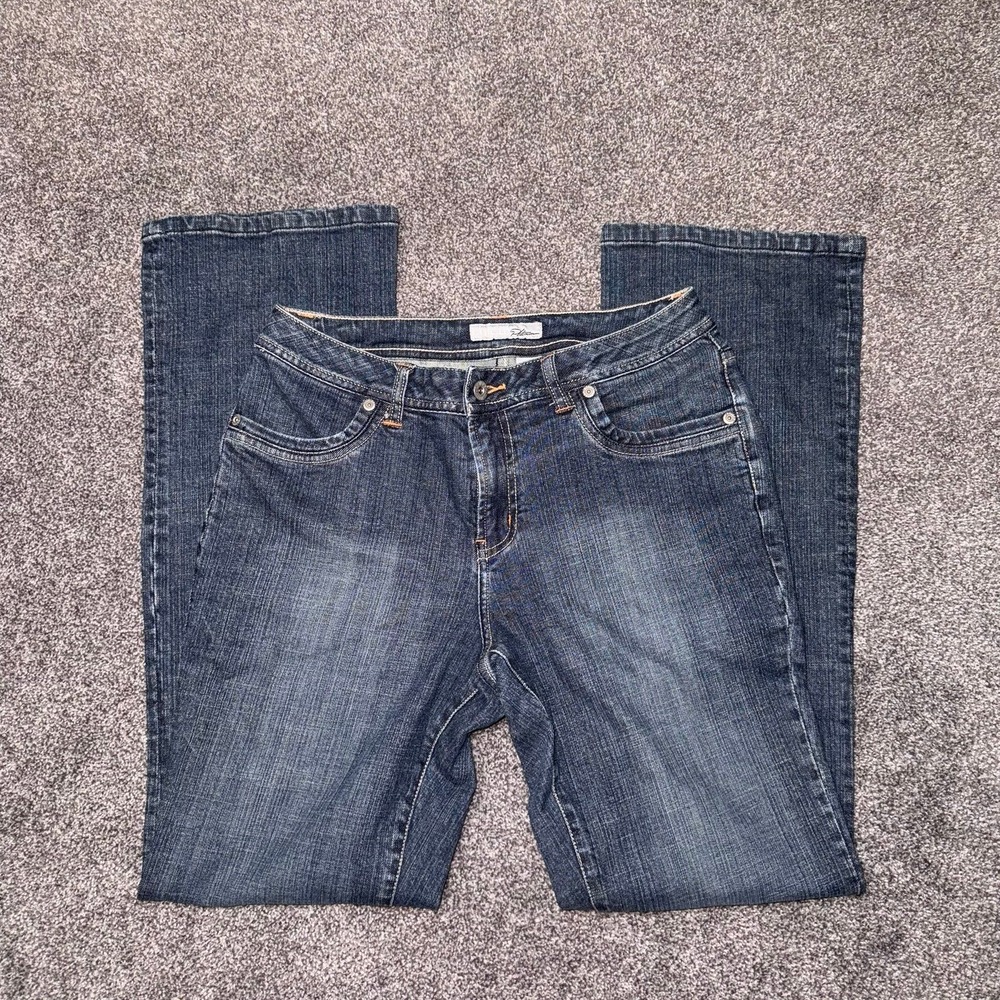 Chicos Platinum Women's Denim Dark Blue Boot Cut Jeans - Size 0.5 Reg - Size 6